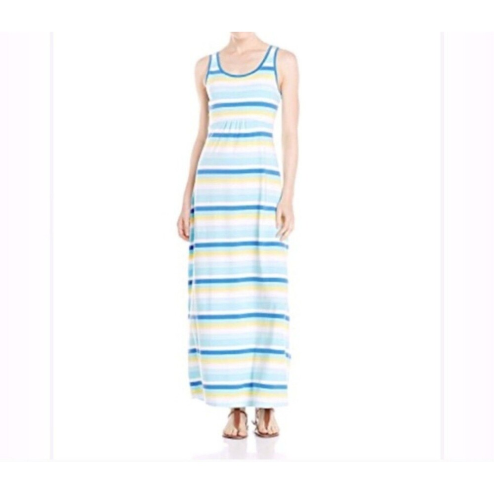 Columbia Women's Reel Beauty II Maxi Dress PFG Stripe‎ Stretch Jersey Beachy